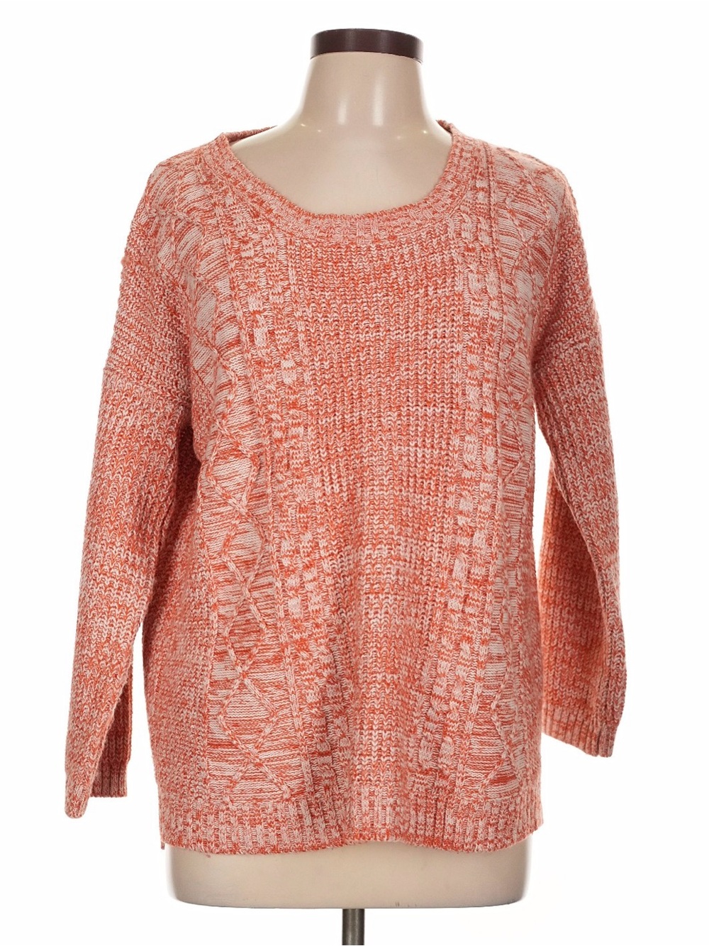 POL Oversized Creamsicle Knit Sweater